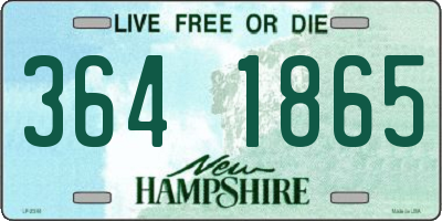 NH license plate 3641865