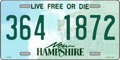 NH license plate 3641872