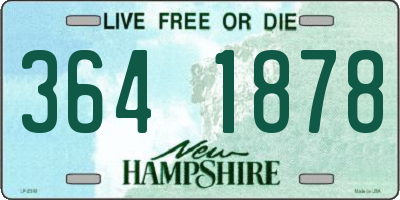 NH license plate 3641878