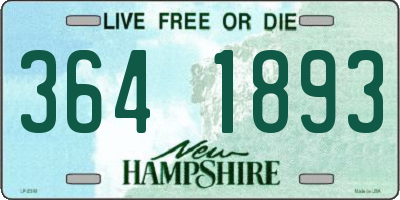 NH license plate 3641893