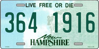 NH license plate 3641916