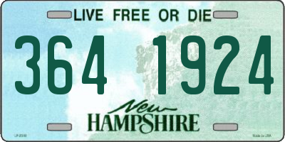 NH license plate 3641924