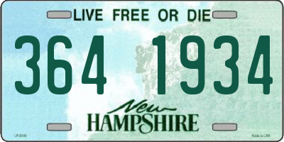 NH license plate 3641934