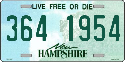 NH license plate 3641954