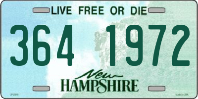 NH license plate 3641972