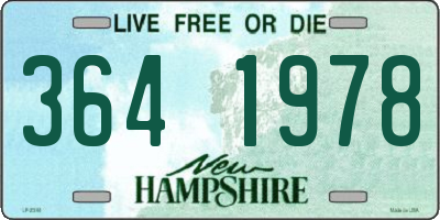 NH license plate 3641978