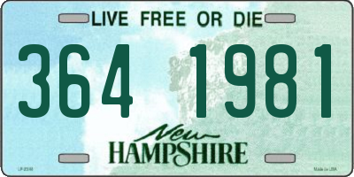 NH license plate 3641981