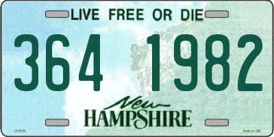 NH license plate 3641982