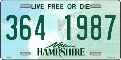 NH license plate 3641987