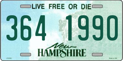 NH license plate 3641990