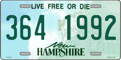 NH license plate 3641992