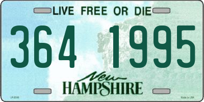 NH license plate 3641995