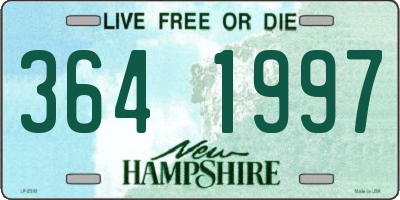 NH license plate 3641997