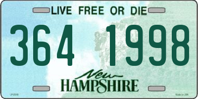 NH license plate 3641998