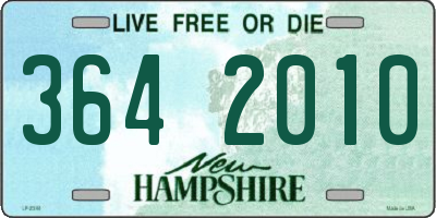 NH license plate 3642010