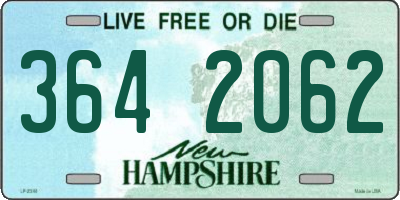 NH license plate 3642062
