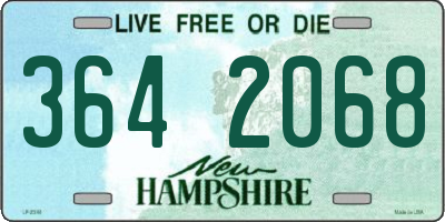 NH license plate 3642068