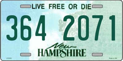 NH license plate 3642071
