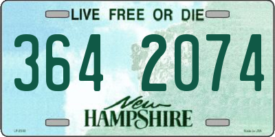 NH license plate 3642074