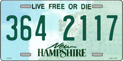 NH license plate 3642117