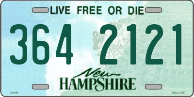 NH license plate 3642121