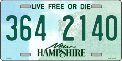 NH license plate 3642140