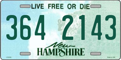 NH license plate 3642143