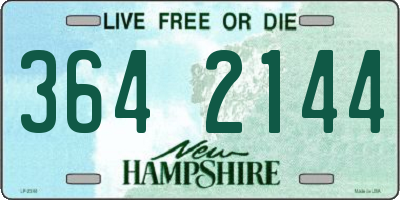 NH license plate 3642144