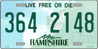 NH license plate 3642148