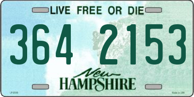 NH license plate 3642153