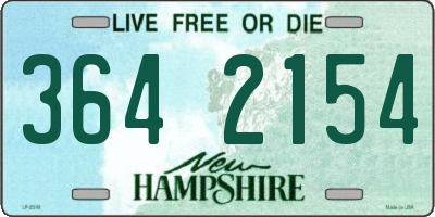 NH license plate 3642154