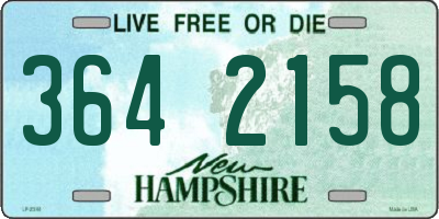 NH license plate 3642158