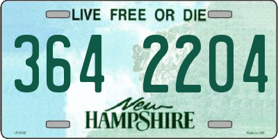 NH license plate 3642204