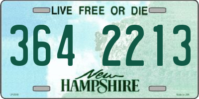 NH license plate 3642213