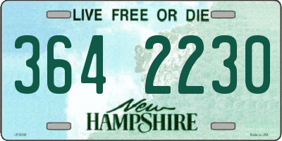 NH license plate 3642230