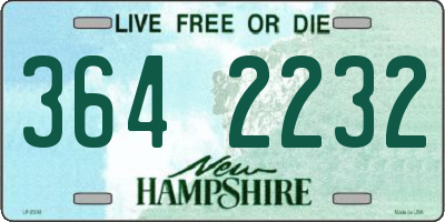 NH license plate 3642232