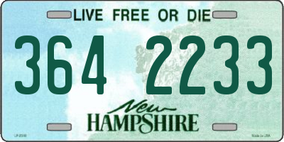 NH license plate 3642233