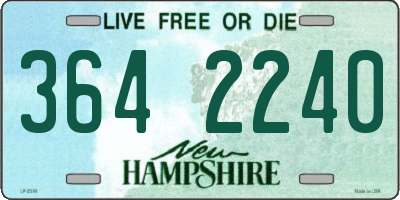 NH license plate 3642240