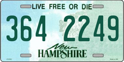 NH license plate 3642249