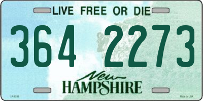 NH license plate 3642273