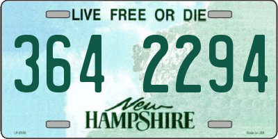 NH license plate 3642294