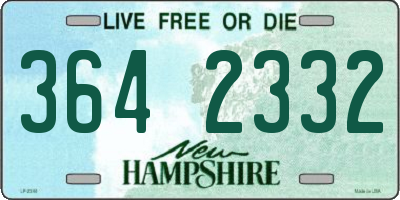 NH license plate 3642332