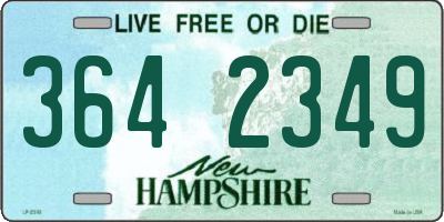 NH license plate 3642349