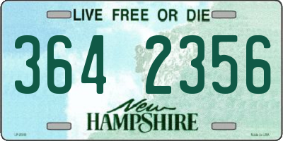 NH license plate 3642356