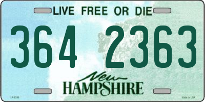 NH license plate 3642363