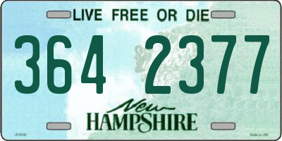 NH license plate 3642377