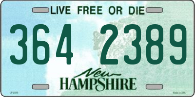NH license plate 3642389