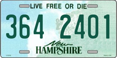 NH license plate 3642401