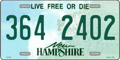 NH license plate 3642402