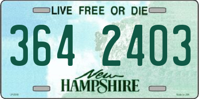 NH license plate 3642403